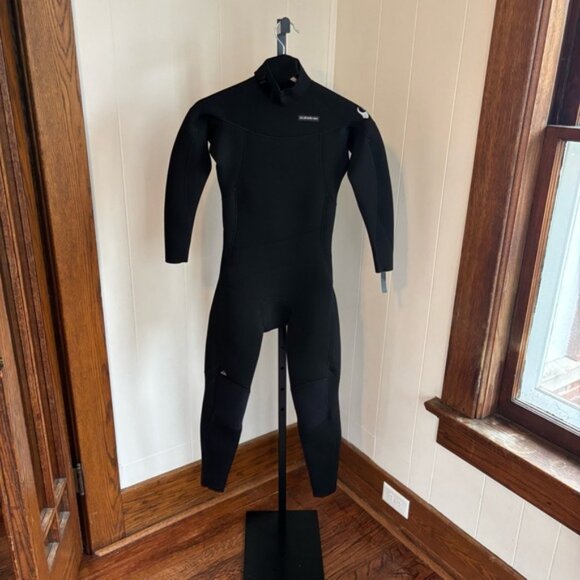 Quiksilver NWT 4/3 Back-Zip Wetsuit WarmFlight Eco Velvet Black Youth 16B *NOTE - Picture 10 of 16